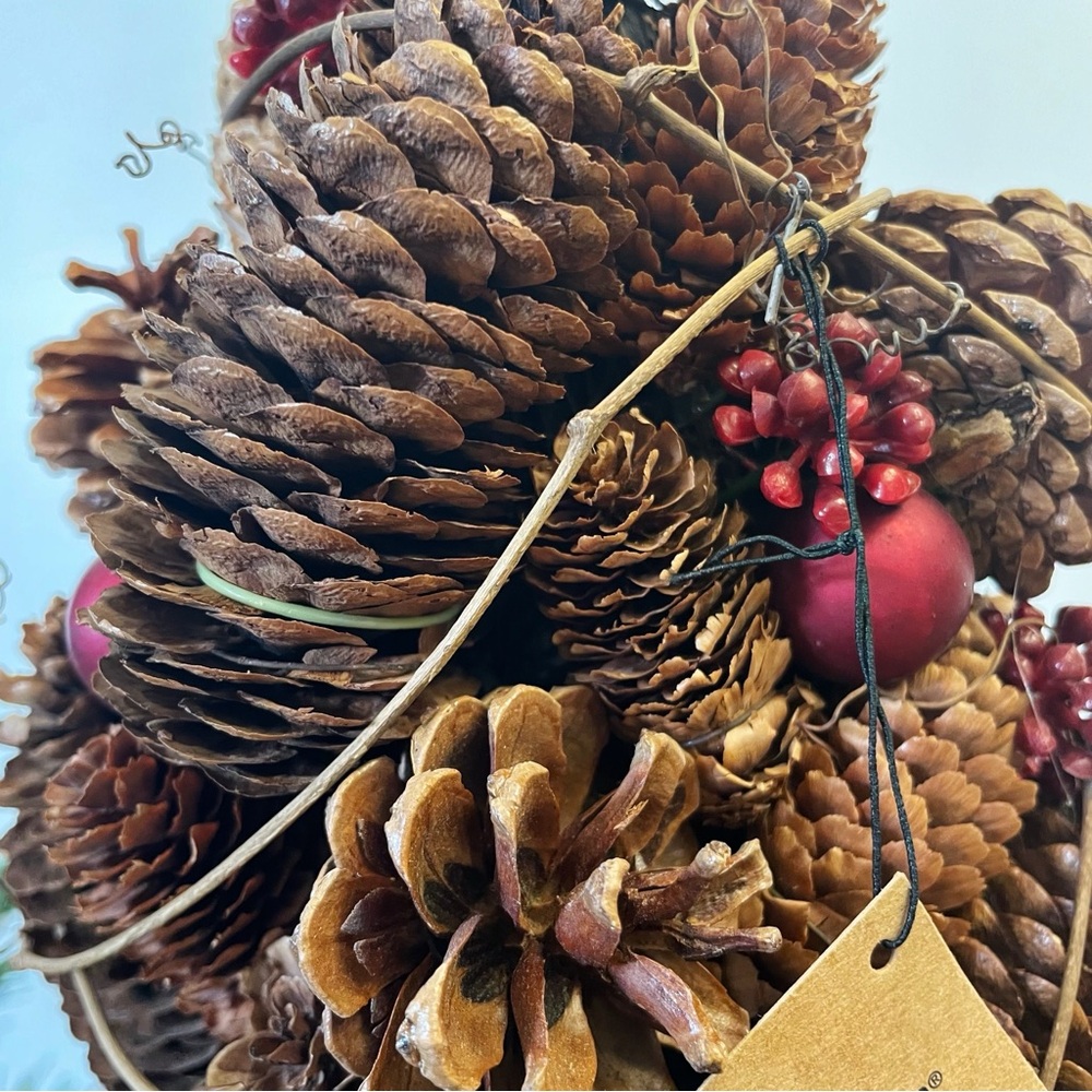 PIER 1 IMPORTS Pinecone Christmas Topiary NWT Festive Holiday Party Decor - Picture 6 of 11